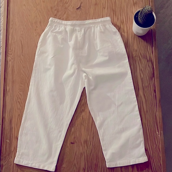 White Drawstring Pants. Ragtop.great cotton quality. - Picture 2 of 5